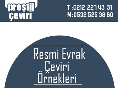 Resmi evrak çeviri örnekleri